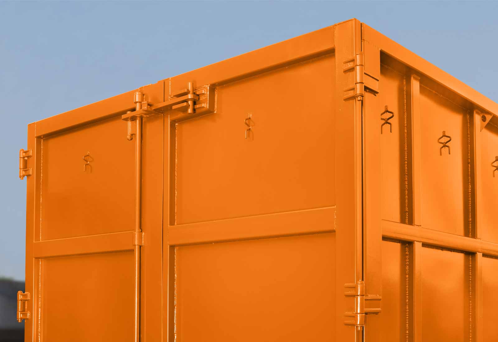 Orange Containerkonstruktion